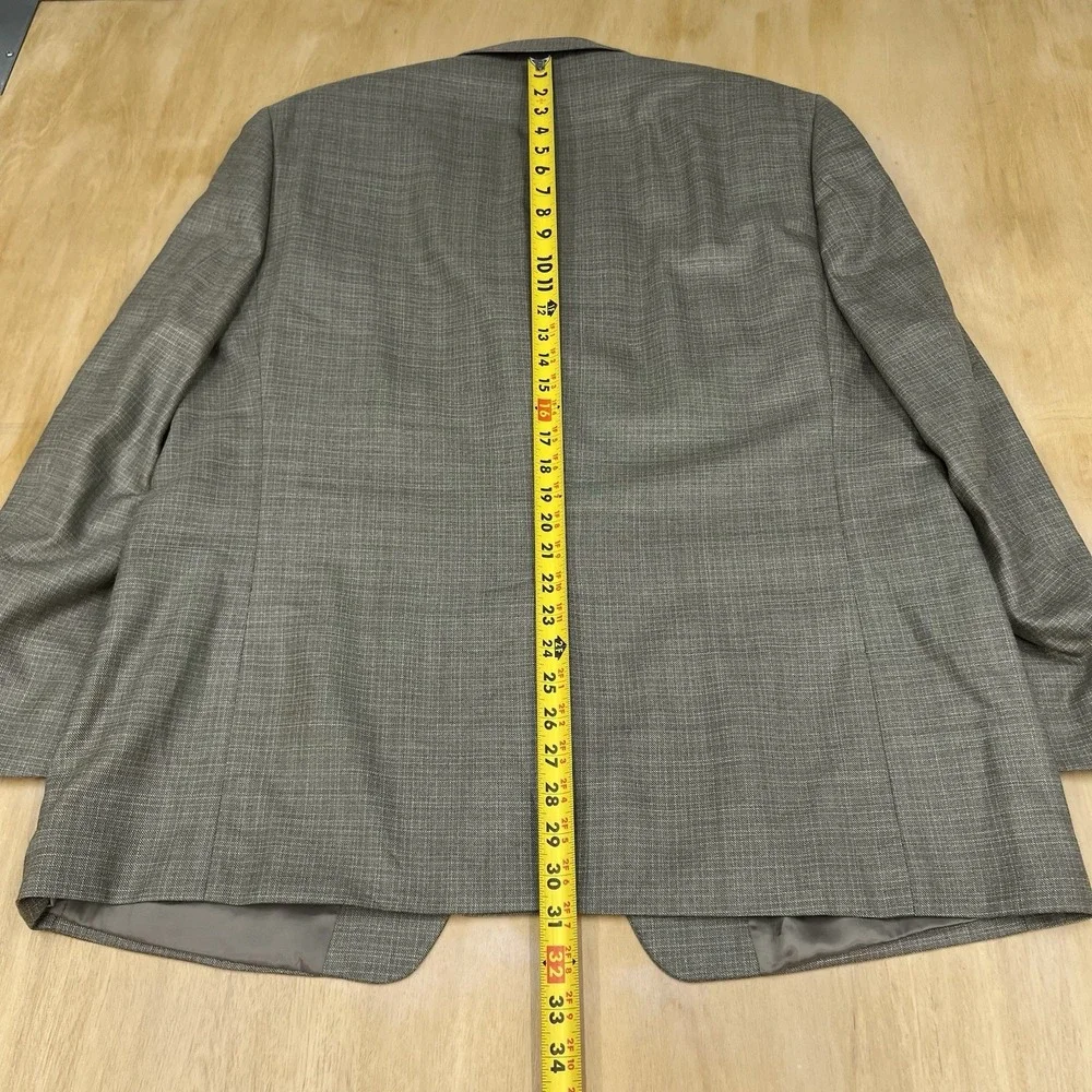 Lauren Ralph Lauren Silk Wool Blazer Jacket Sport Coat Mens 46R Olive/Khaki